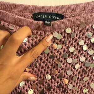 Pink Sequin Women's Skirt